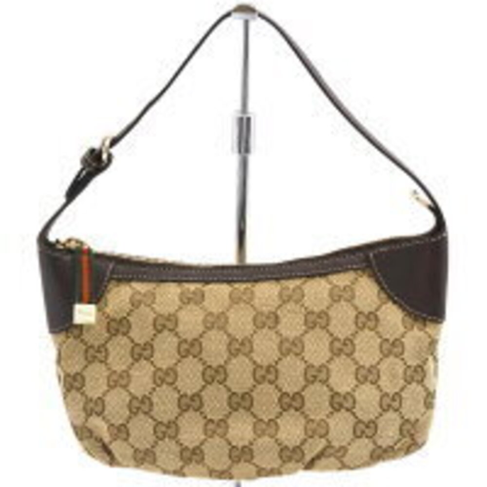 Gucci Handbag Accessory Clutch GG Canvas Brown